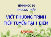 Cách viết phương trình tiếp tuyến TẠI 1 điểm của đường tròn - Hình học 10